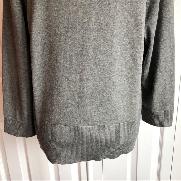 Carmen Marc Valvo Gray Full Zip Sweater Cardigan XL - Picture 13 of 13